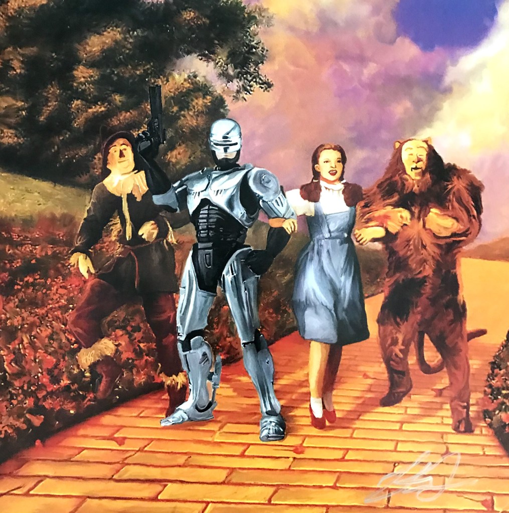 Robocop and the Wizard of Oz mashup print